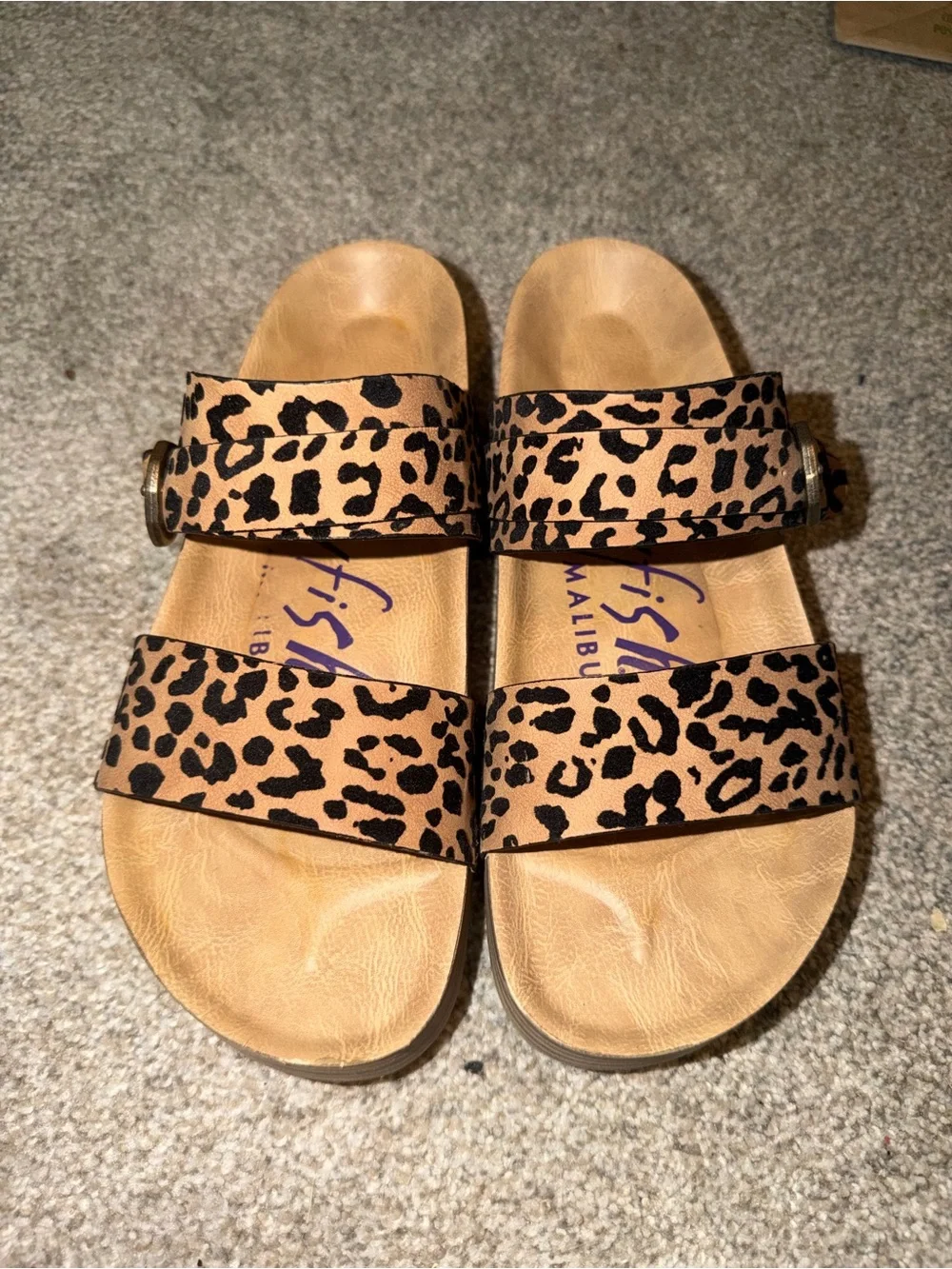 Blowfish Malibu Leopard Print Sandals